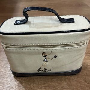 The Girls Cream tennis girl Cosmetic Bag